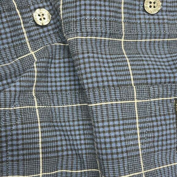 Chaps Ralph Lauren Shirt Mens‎ Medium Blue  Plaid Button Down VTG Cotton Casual - Picture 9 of 15